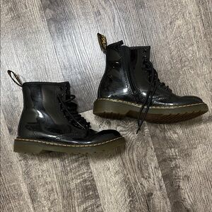 Dr. Martens Shiny Black Lace-Up Boots
